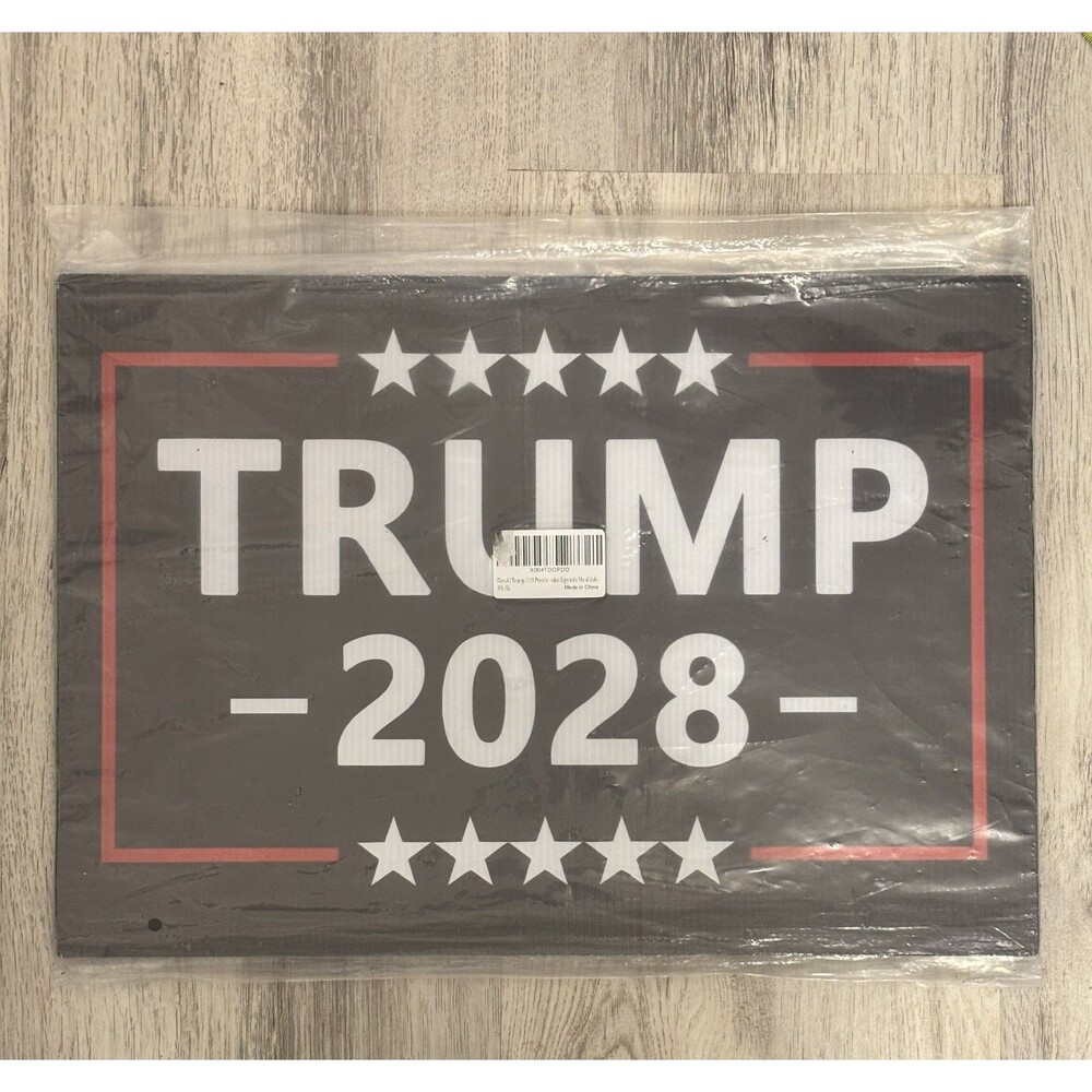 Trump 2028 Yard Sign Political Campaign Sign Corrugated Plastic 18x12 New